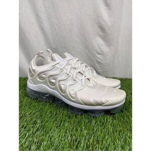 Nike White VaporMax Plus Athletic Shoes